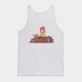 Raincoated Little Elf Halloween Tank Top